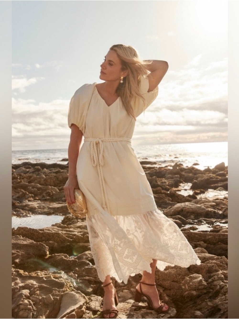 Tuckernuck x Studio McGee Exclusive Cream Cotton Lace Juniper Dress - Picture 3 of 8